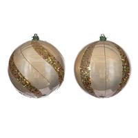 Vickerman 4.75" Champagne Pearl Sequin Ball Ornament (4 Pack)