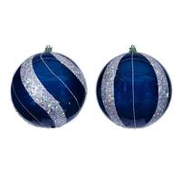 Vickerman 6" Midnight Blue Pearl Sequin Ball Ornament (4 Pack)