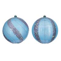 Vickerman 6" Baby Blue Pearl Sequin Ball Ornament (4 Pack)