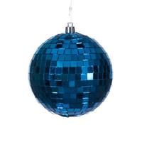 Vickerman 6" Blue Mirror Ball Ornament (4 Pack)