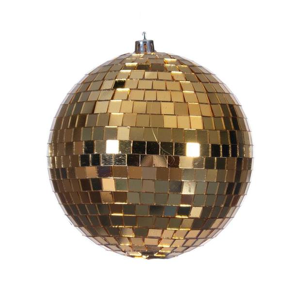 4.75" Gold Mirror Ball Ornament (4 Pack)