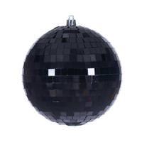 View 4.75" Black Mirror Ball Ornament (4 Pack)