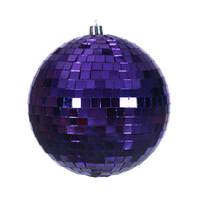 Vickerman 4.75" Purple Mirror Ball Ornament (4 Pack)