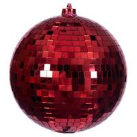 Vickerman 8" Red Mirror Ball Ornament