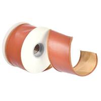 View 2.5" x 360" Brown Artificial Leather Wired Ribbon