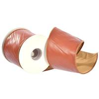 View 4"x30' Brown Artificial Leather Ribbon