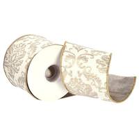 Vickerman 4"x30' Copper Jacquard Ribbon
