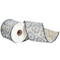 Vickerman 4" x 30' Blue Jacquard Ribbon