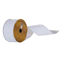Vickerman 2.5" x 360" White Sequin Rectangle Wired Ribbon