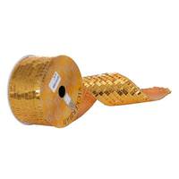 Vickerman 2.5" x 360" Gold Sequin Rectangle Wired Ribbon