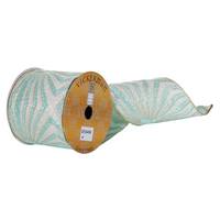 Vickerman 4" x 30' Teal Metallic Prism Ribbon