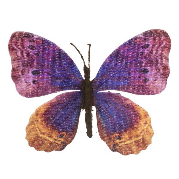 4.5" Purple / Mocha Butterfly Clip (12 Pack)