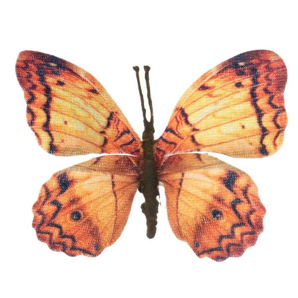 4.5" Yellow / Orange Butterfly Clip (12 Pack)