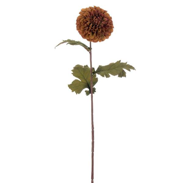 29" Artificial Dark Orange Dahlia Stem (4 Pack)