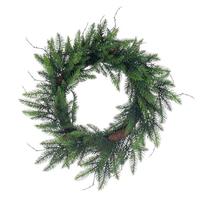 Vickerman 24" Green Green Cedar Pinecone Wreath Unlit