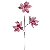 Vickerman 27" Red / White Poinsettia Spray (2 Pack)