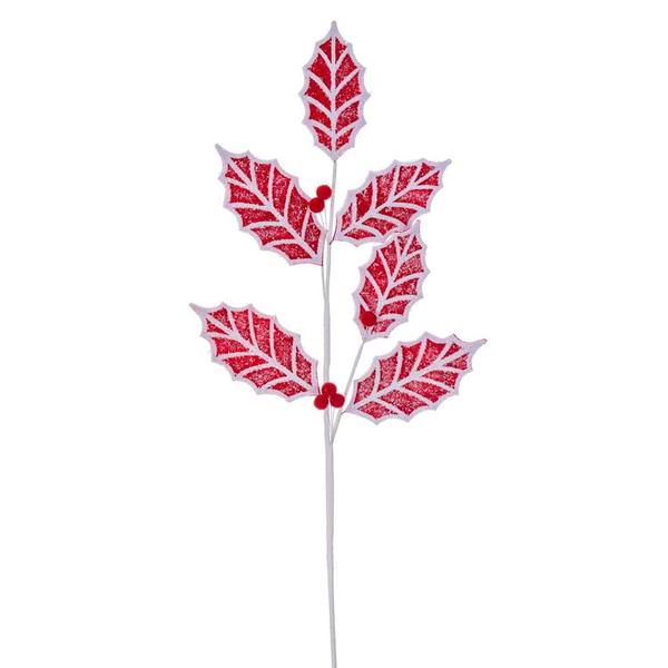 26" Red / White Holly Berry Spray (3 Pack)