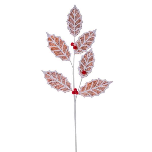 26" Brown / White Holly Berry Spray (3 Pack)