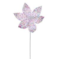 View 23" White Poinsettia Stem (4 Pack)