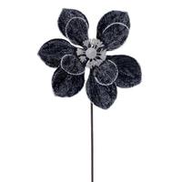 Vickerman 23" Black Magnolia Stem (3 Pack)