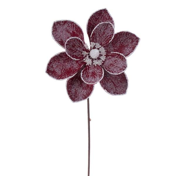 23" Burgundy Magnolia Stem (3 Pack)