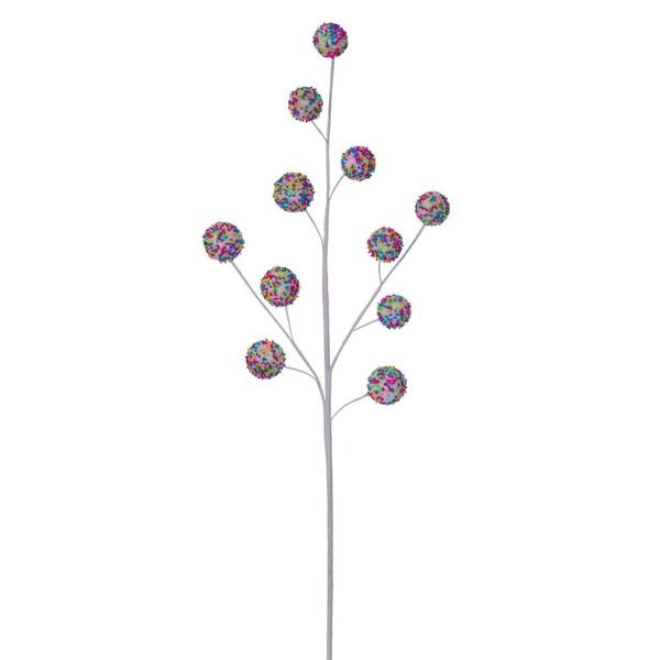 26" White Glitter Ball Spray (3 Pack)