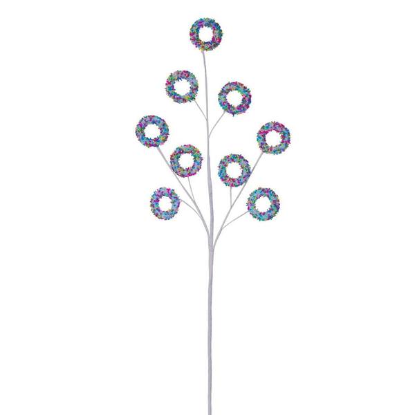 36" Blue Glitter Circle Spray (3 Pack)