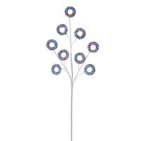 Vickerman 36" Blue Glitter Circle Spray (3 Pack)