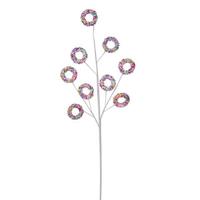Vickerman 36" White Glitter Circle Spray (3 Pack)