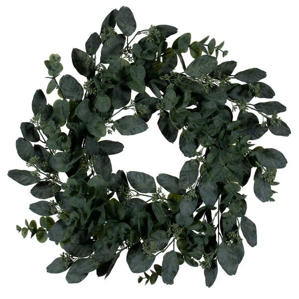 24" Artificial Green Eucalyptus Wreath