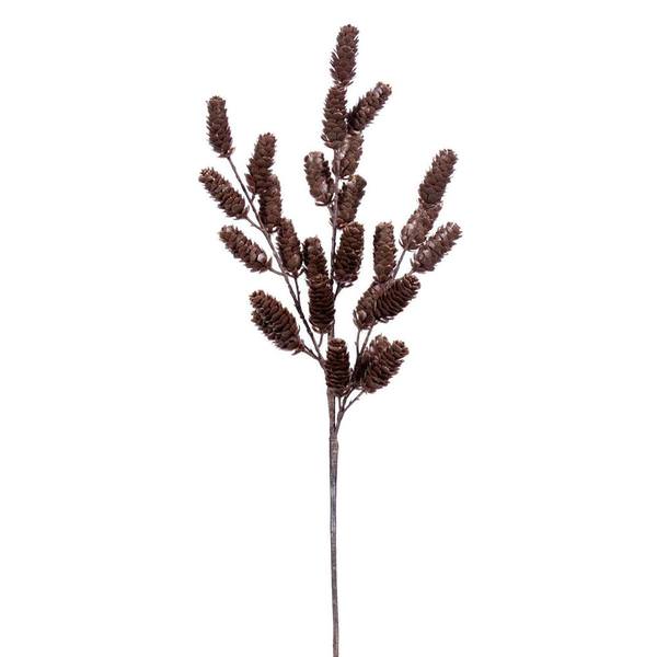 26" Mocha Pinecone Spray (2 Pack)