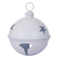 View 18" White Iron Bell Ornament