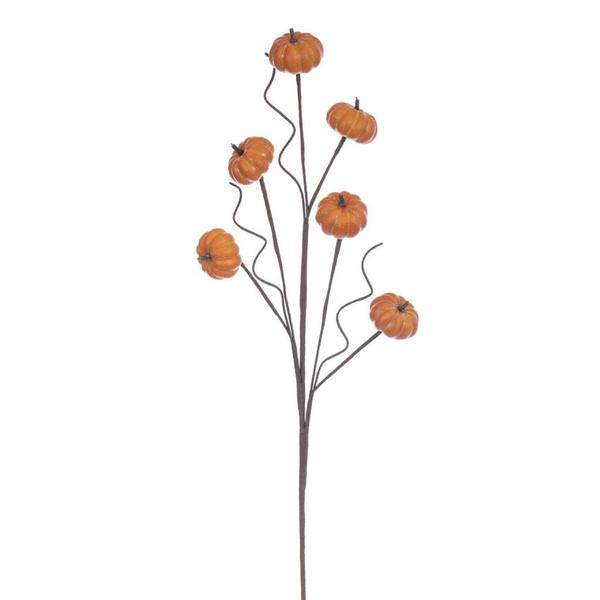 32" Orange Pumpkin Spray (2 Pack)