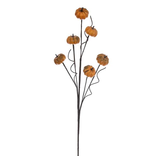 32" Light Orange Pumpkin Spray (2 Pack)