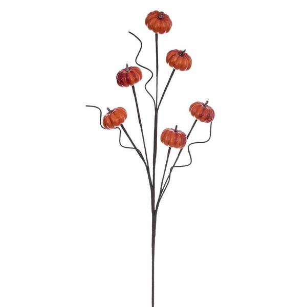 32" Dark Orange Pumpkin Spray (2 Pack)