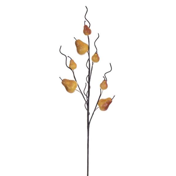 32" Artificial Yellow Pear Spray (3 Pack)