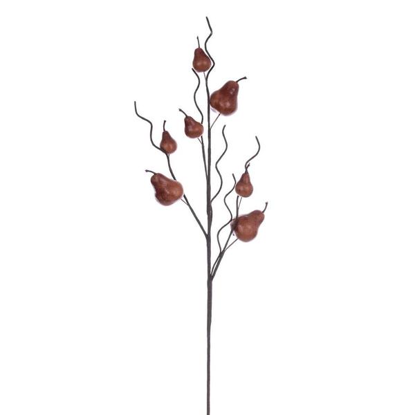 32" Artificial Light Red Pear Spray (3 Pack)