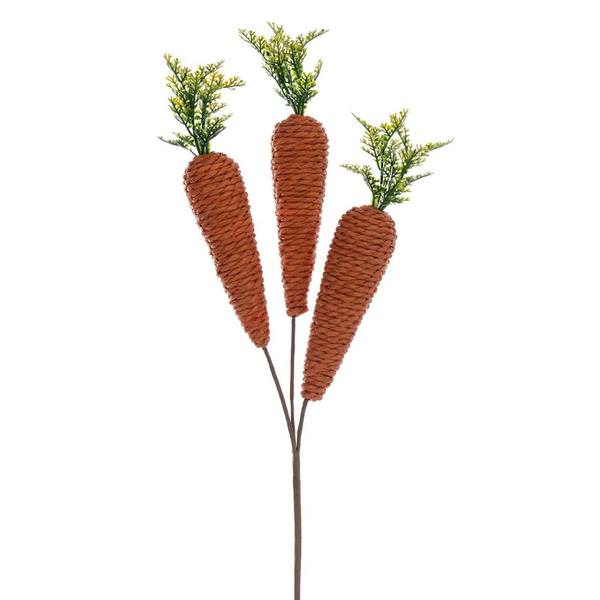 26" Orange Jute Carrot Spray (2 Pack)