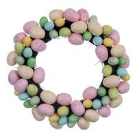 Vickerman 13" Artificial Pastel Easter Eggs Wreath