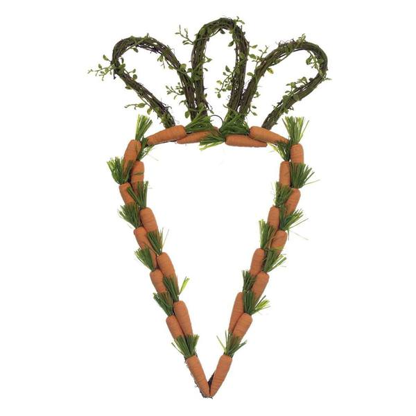 22" Artificial Orange Carrot Shape Wreath