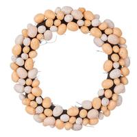 Vickerman 18" Artificial Orange/Ivory Easter Eggs Wreath