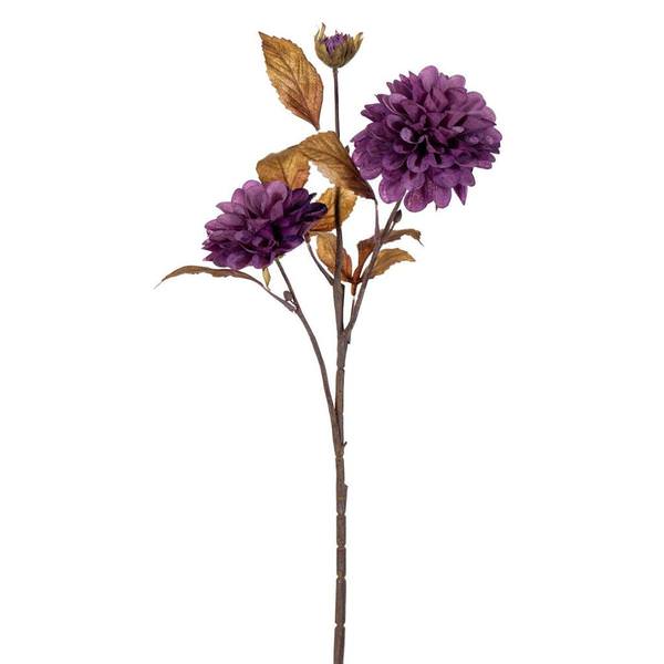 26" Artificial Dark Purple Chrysanthemum Spray (3 Pack)