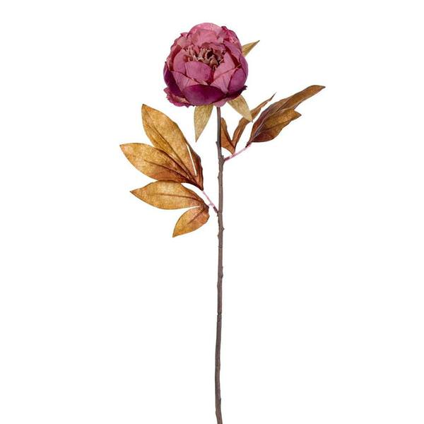 21" Artificial Light Mauve Peony Stem (6 Pack)