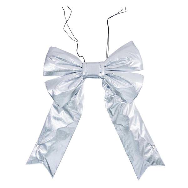 18" x 23" Silver Metallic UV Bow