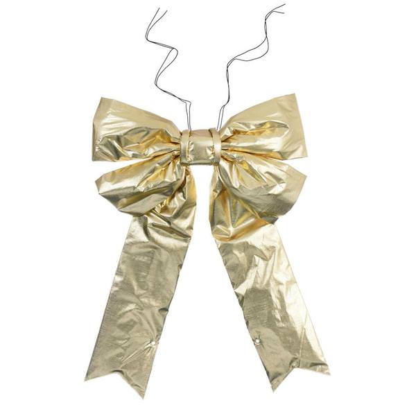 24" x 30" Gold Metallic UV Outdoor Bow