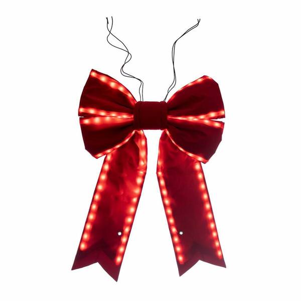 18" x 23" Red Velvet LED UV Bow