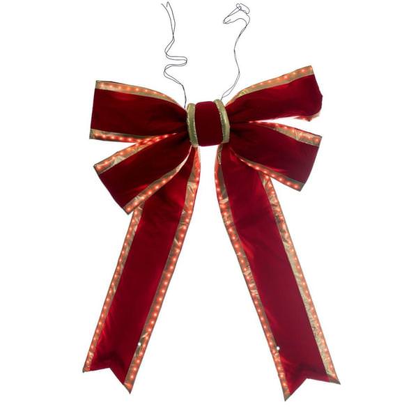 36" x 45" Red Velvet UV LED Bow