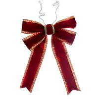 Vickerman 36" x 45" Red Velvet UV LED Bow