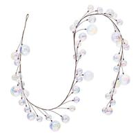 Vickerman 10' Clear Iridescent Ball Branch Wire Garland