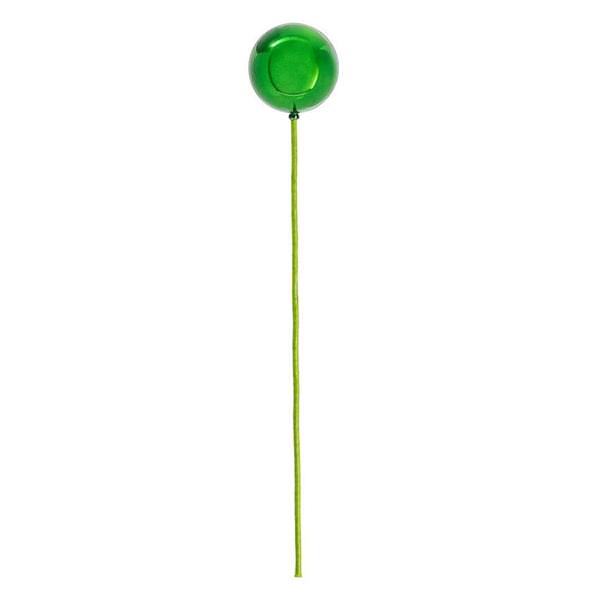 3" x 18" Green Shiny Ball Stick (12 Pack)